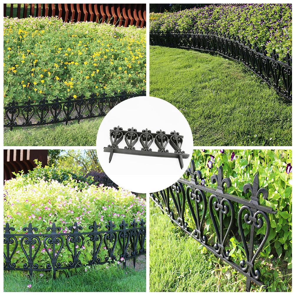 3Pcs Plastic Garden Border Fencing Fence Pannels Outdoor Landscape ...
