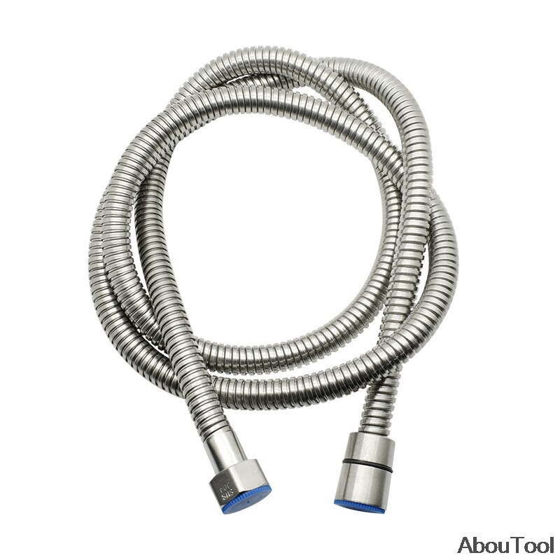 1.5M G1/2 Water Inlet Pipe Black Stainless Shower Head Hose Bathroom Shower Hose Fittings Replacement Soft Water Pipe