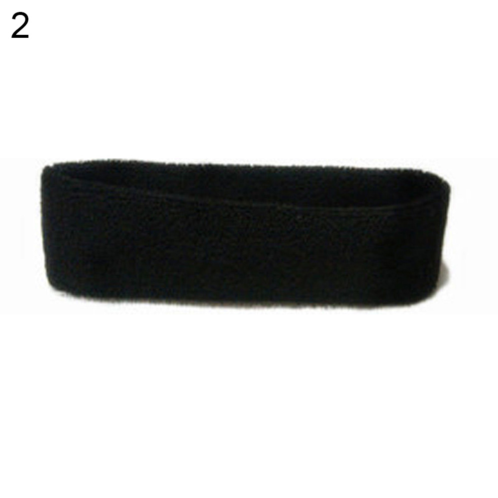 1pc Unisex Sports Yoga Sweatband Headband For Men Sweatband Women Yoga Hair Bands Gym Stretch Head Band Hair Band: Black