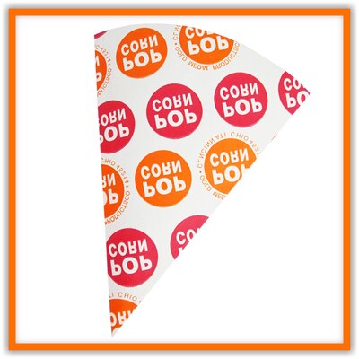 iron art restaurant taco chips rack fried chicken popcorn coffee shop tableware egg ice-cream cone shaped shelf: 100pcs package