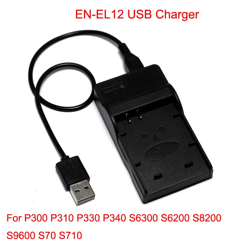Cargador de batería para cámara Digital, puerto USB para nikon, EN-EL3, EN-EL9, EN-EL10, EN-EL12, EN-EL14, EN-EL15: EN-EL12