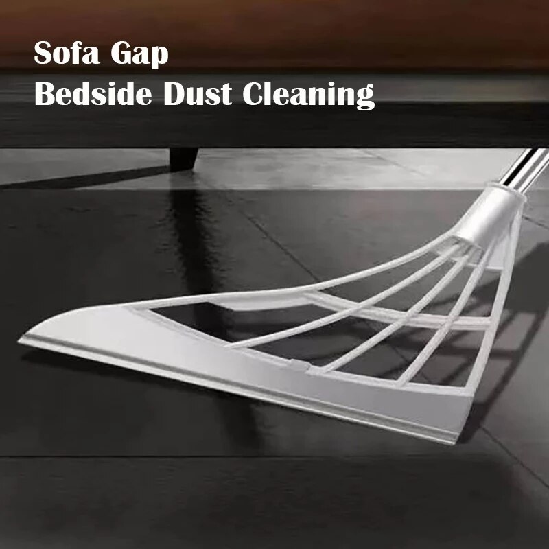 Foldable Magic Wiper Broom Mop Wiper Silicone Floor Clean Windows Pet Removal Brushes Non-stick Hair Sweeping Household Broom