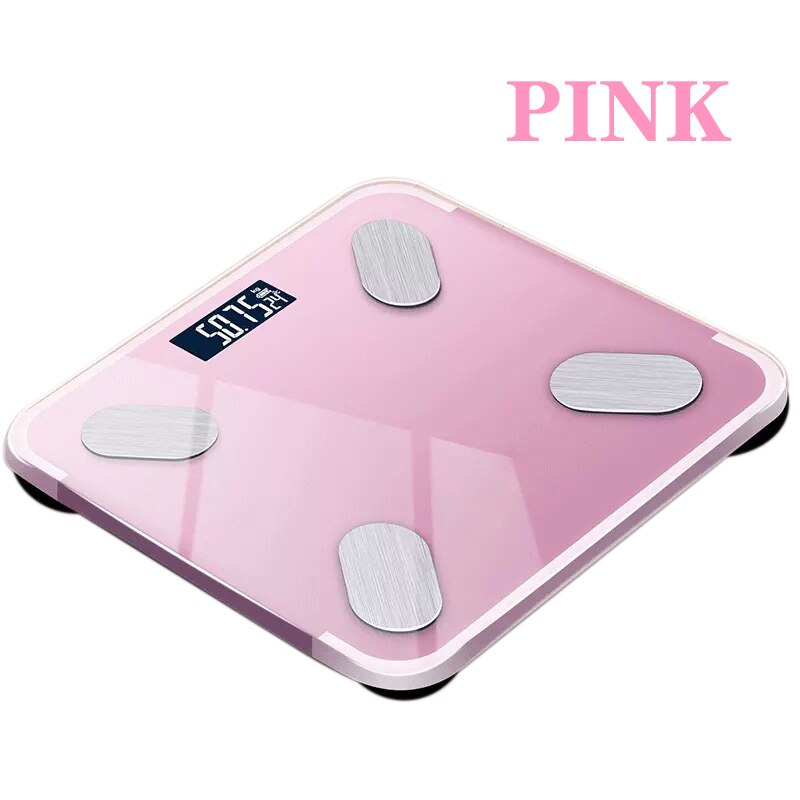 Electronic Weighing Scales LED Digital Display Weight Weighing Floor Electronic Smart Balance Body Household Bathrooms 180KG: pink