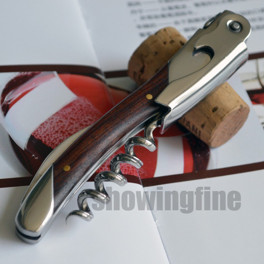 Unique Laguiole Rosewood Waiter's Corkscrew Wine Openers Sacacorchos Stainless Steel Bottle Openors Christmas