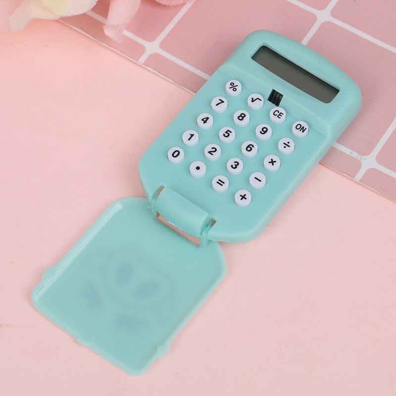 Mini Cute Pocket 8 Digits Electronic Calculator Desktop Student School Supply Portable for school student: Blue