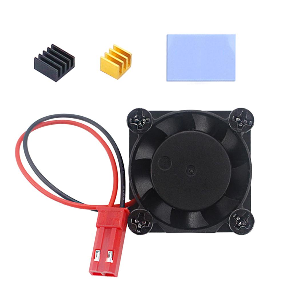 For Raspberry Pi 4 Model B Universal Fan Cooler Module Square Cooling Fan with Heatsink Cooler Kit Copper Aluminum Cooling Pad