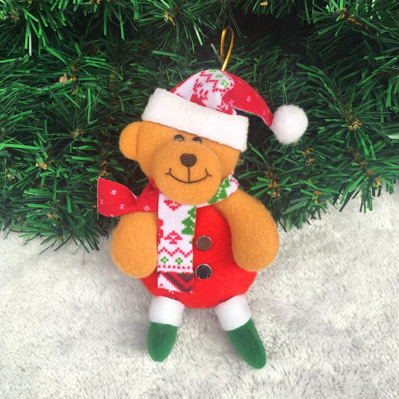 4 Stks/set Kerst Decoratie Benodigdheden voor Thuis 1 stks Sneeuwpop + 1 stks elanden + 1 stks Bier + 1 stks Santa Kerstboom ornamenten