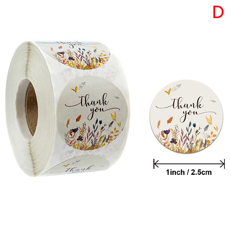 500Pcs/Roll Dank U Sticker Voor Seal Label Scrapbooking Kraft Sticker Bakken J: D