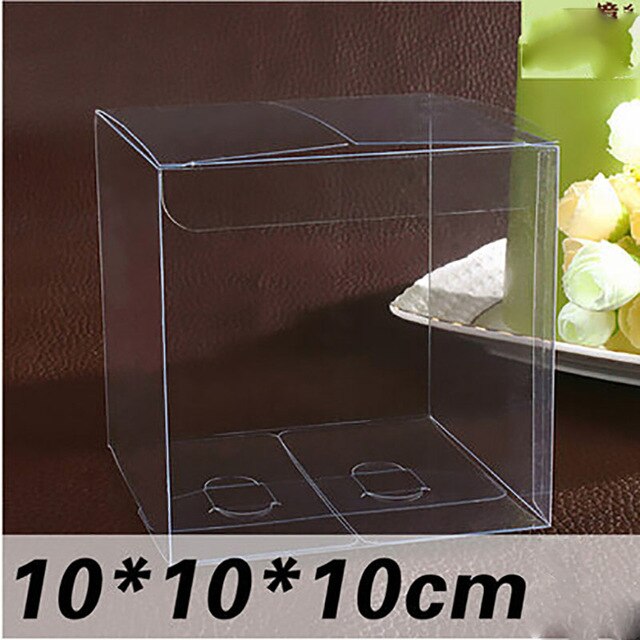 Different Sizes square Clear PVC Boxes Transparent Waterproof Box PVC Plastic Packaging Box For Souvenir/Candy/Toys 10pcs: 10x10x10cm