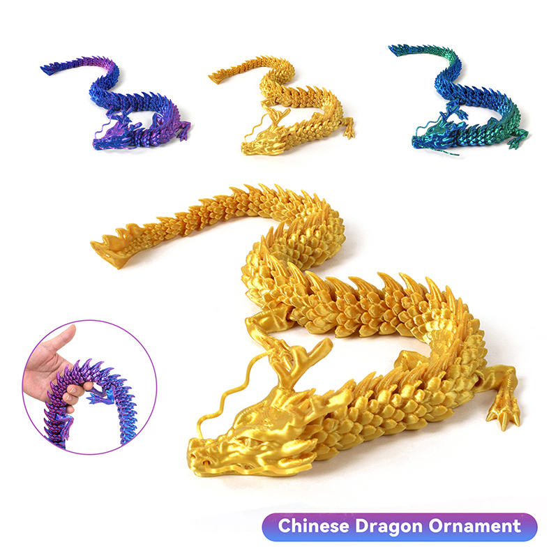 3d bedrukte chinese draken met beweegbare ledematen die meubels en decoraties kunnen verplaatsen; dit zijn verzamelobjecten die de moeite waard zijn om te kopen.
