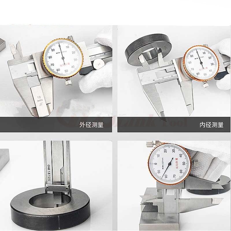 Rvs Metalen Schuifmaat Dial Schuifmaat 0.02 Mm Shock Proof 150 Mm 6 Inch 0.001 "Micrometer Meting mikrometr