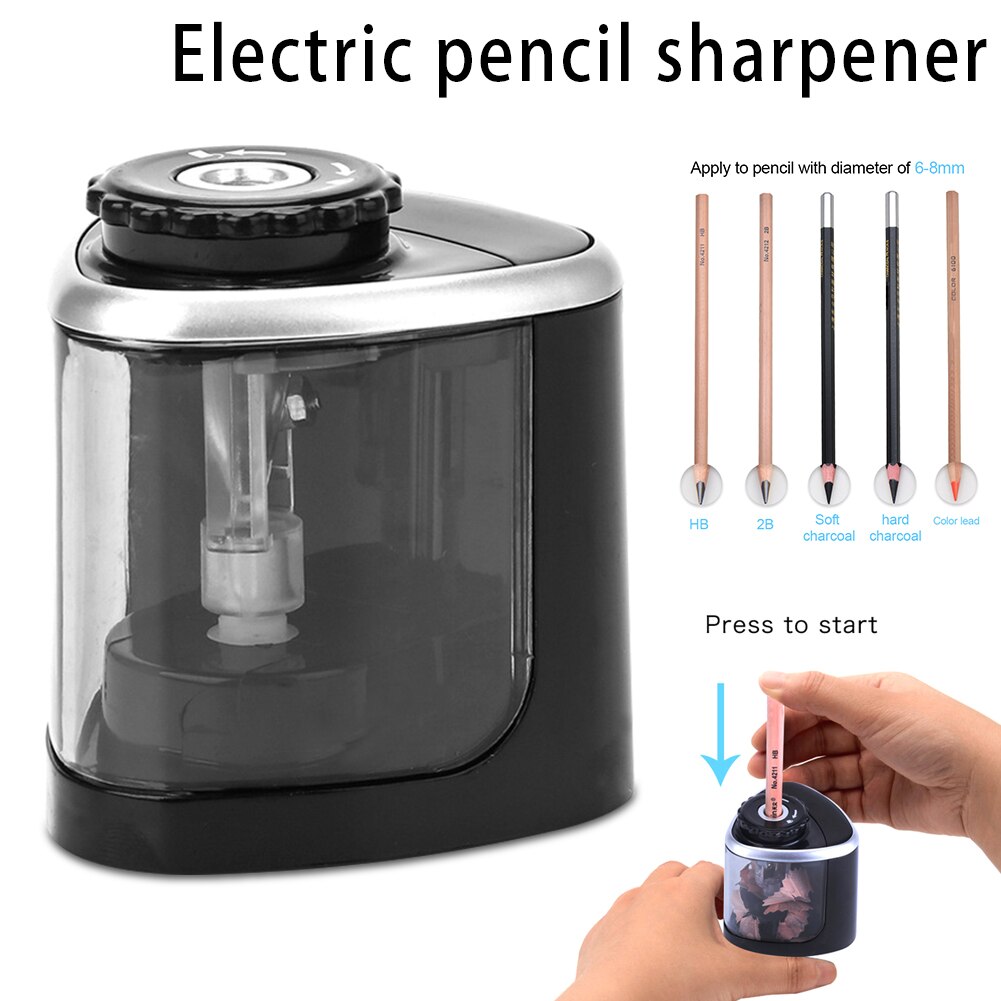 Electric Pencil Sharpener Effortless Safe Automatic Touching Switch School Office Classroom Kids GK99: Default Title