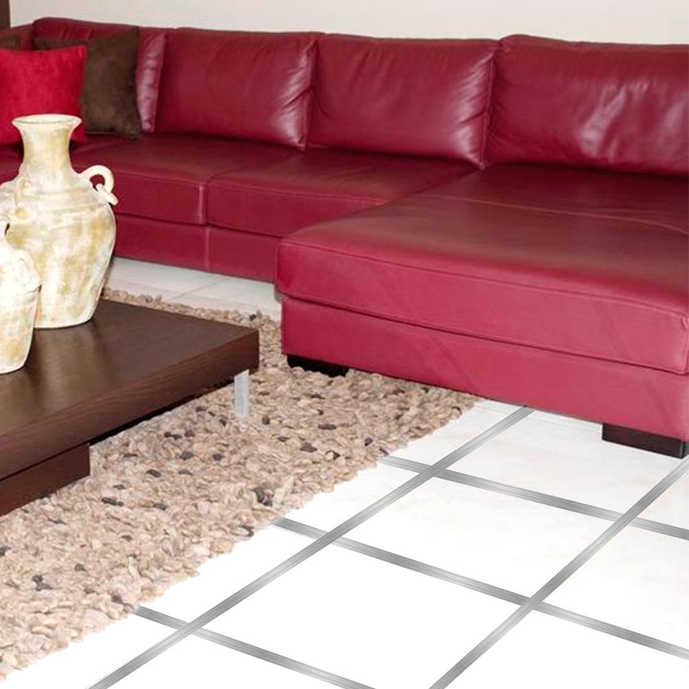 Self Adhesive Tile Sticker PVC and Metal Copper Gold Foil Lines Drawing Waterproof Floor Tile Wall Gap Sealing Tape Strip