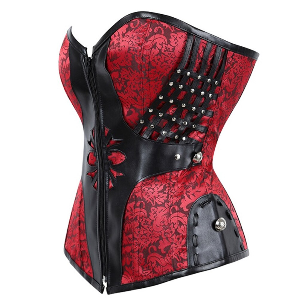 NEMOLEMON – Bustier Sexy en acier désossé pour femmes, Punk, vêtements gothiques, Corset à lacets, Corset noir, Lingerie