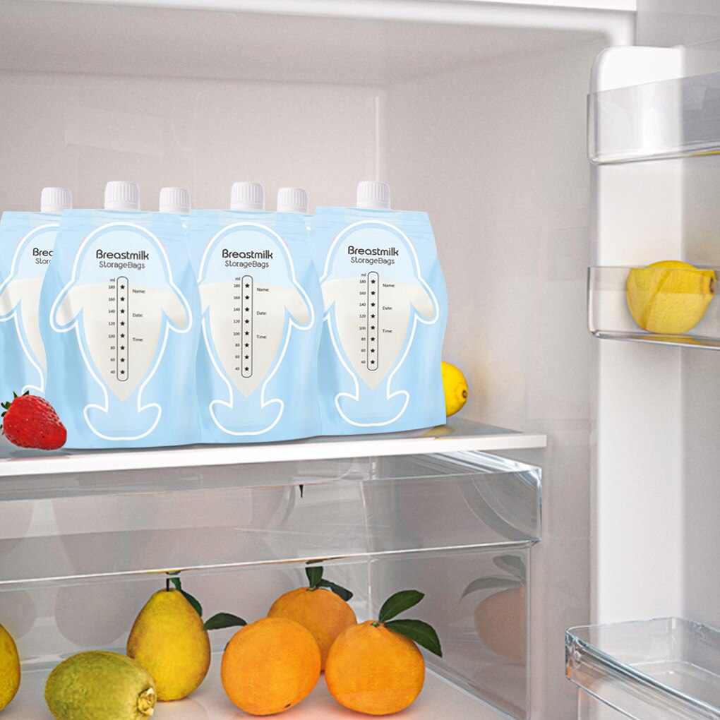 Breast Milk Storage Bag Breastmilk Container PE Pouch Baby Food Milk Bag with Volume Graduations