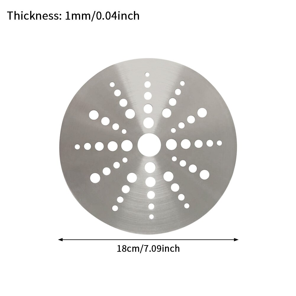 Induction Cooker Adapter Stewpot Round Stainless Steel Home Casserole Pot Saucepan With Holes Accessories Heat Diffuser Plate: 18cm