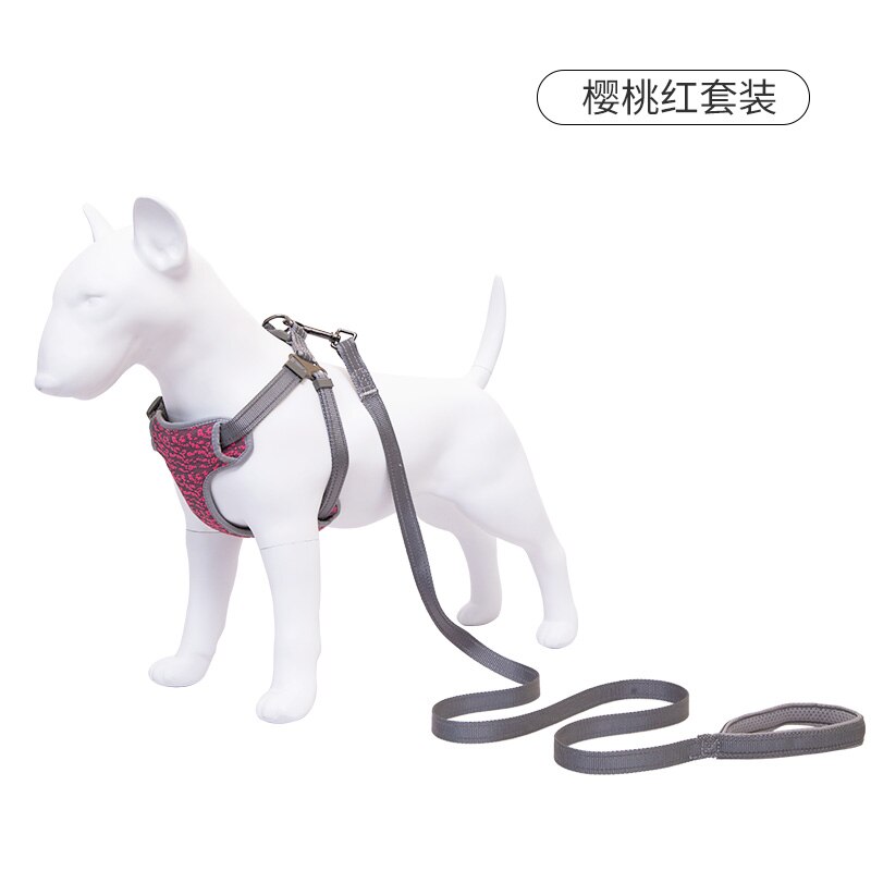 Lightweight Vest-style Dog Harness Small Dog Leash Flying Woven Fabric Teddy Bichon Pomeranian Dog Harness Dog Accessories: 004 / M