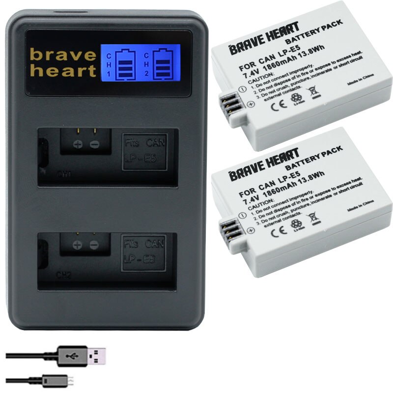 Batterie LP-E5 Pour Canon EOS 450D, 500D, 1000D – Marque OTB, Neuve, Compatible Avec Appareils Photo Numériques