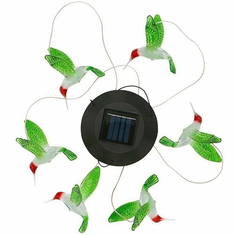 Kleur Veranderende LED Solar Powered Hummingbird Wind Chime Lights Yard Tuin Decor Lamparas Jardin Kerst Outdoor Grond Licht