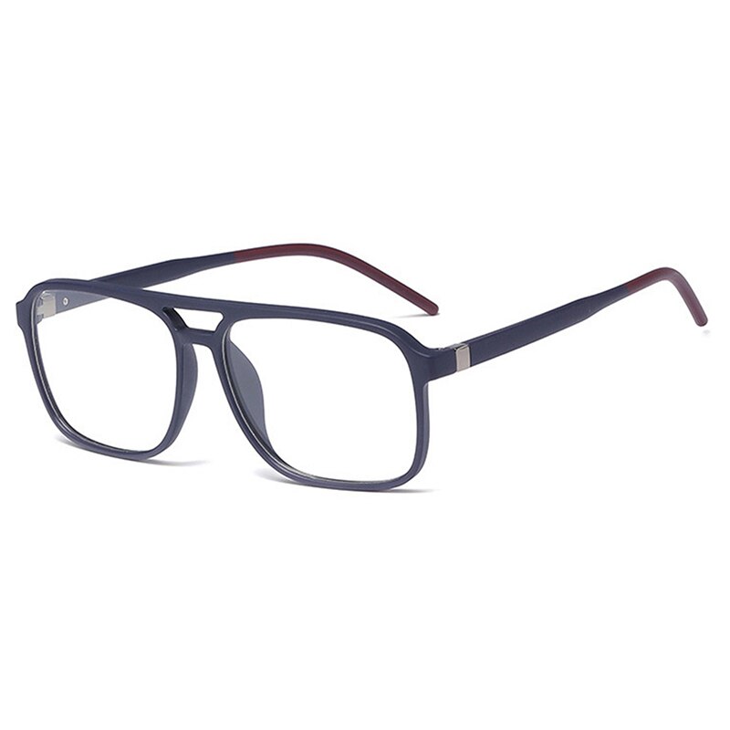 Gafas cuadradas con bloqueo de luz azul para hombres de JULI, Marco óptico para mujeres, gafas con protección UV antirreflectante 6042: C3 blue