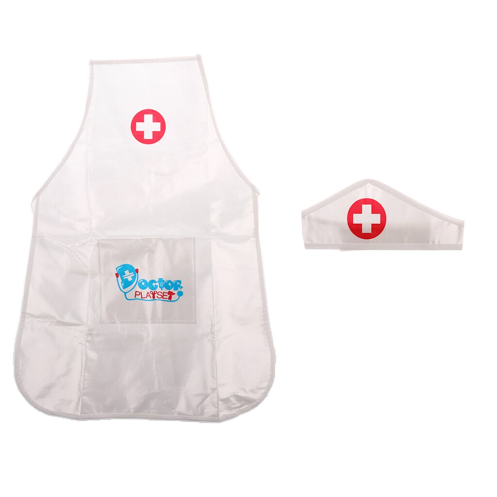 Abs plastic uniform kleding hoed kinderen doen alsof dokter rollenspel gereedschap accessoire leermiddelen