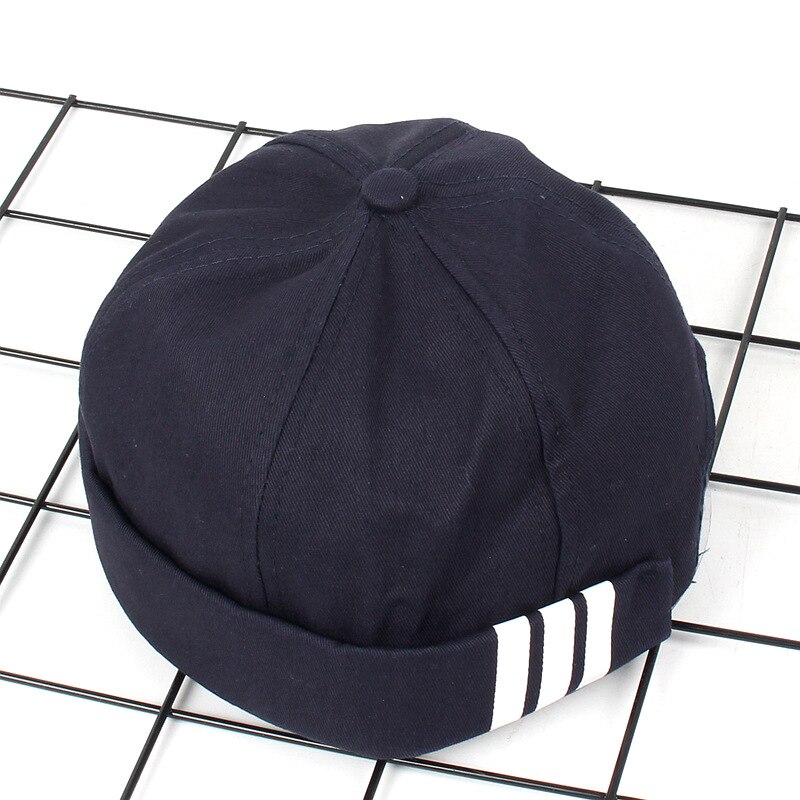 Gorros de algodón de verano para hombre, gorros de algodón multiusos, gorros de calle únicos urbanos, gorros portátiles Docker: Azul