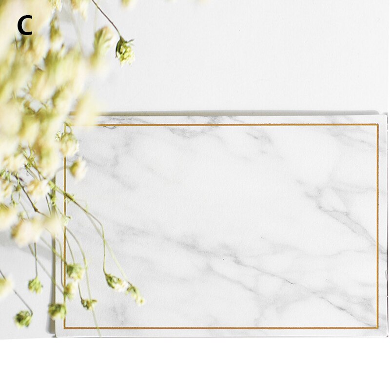 1PC Marbled Gold Stamping Card Fold Greeting Card Birthday Wishes Wedding Invitation Card Festival Party Supplies: Type C