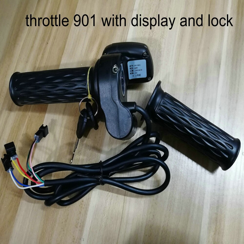 Acelerador de giro con indicador de voltaje, velocímetro, bloqueo, pantalla Lcd, luz de giro, bicicleta eléctrica, Scooter, triciclo, MTB, piezas de agarres