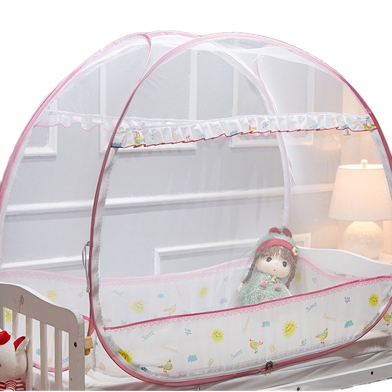 Draagbare Babybedje Klamboe Kinderbedje Anti-Mosquito Tent Mongoolse Yurts Kinderen Klamboe Vouwen Camping