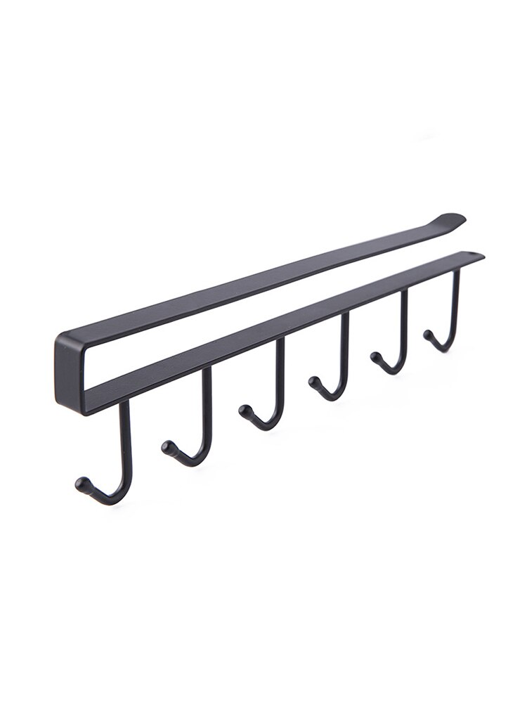 Kitchen And Bathroom 6 Hook Rack Iron Hook Free Pu... – Grandado
