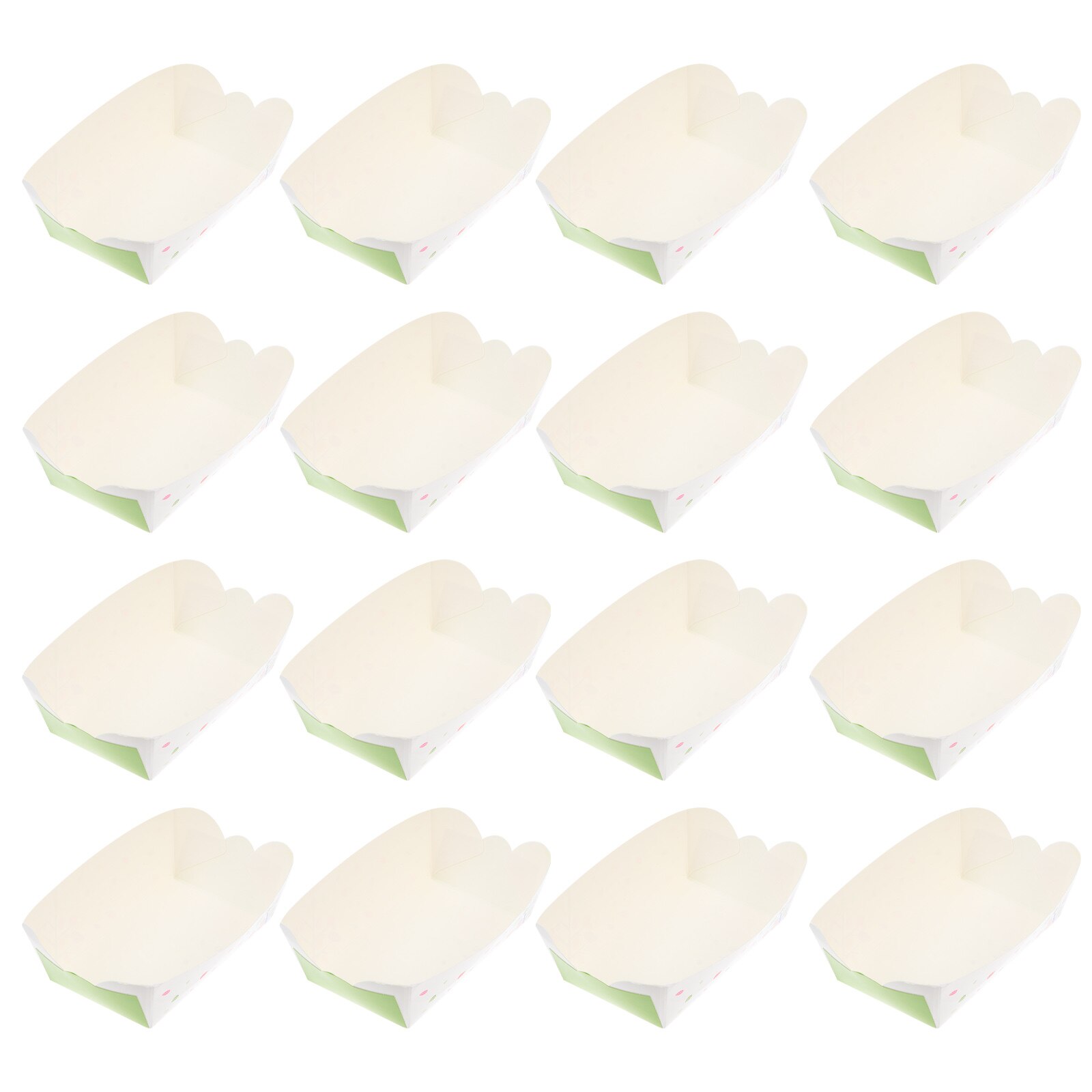 100pcs Disposable Food Tray Paper Snack Packing Box Practical Food Wrapping Box