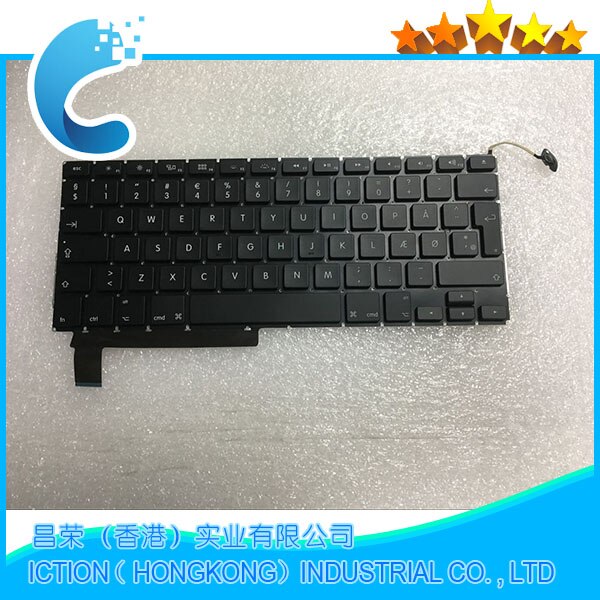 Whosale A1286 Keyboard for Apple Macbook Pro 15'' A1286 Danish Denish Danmark DK Keyboard Year
