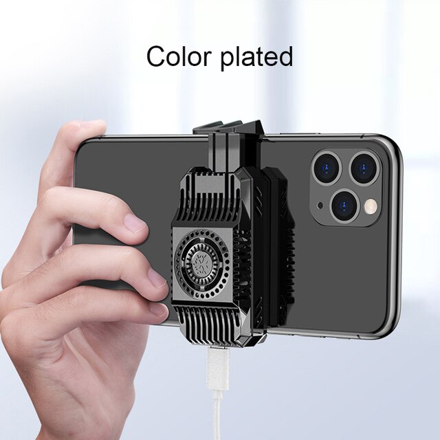 Semiconductor Freezer icing Phone Fan Radiator For iphone Samsung Xiaomi Turbo Hurricane Game Cooler Cell Phone Cool Heat Sink: Black