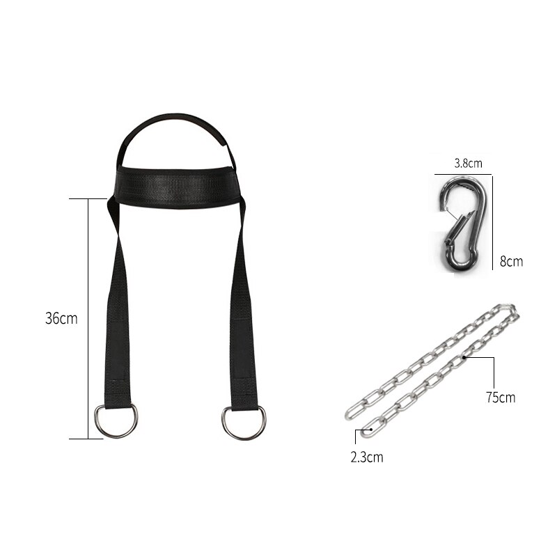 Head Neck Training Fitness Weight Bearing Hat Shoulder muscle Trainer With Chain for Gym Weight Lifting Strap Workout Equipments: Style 1