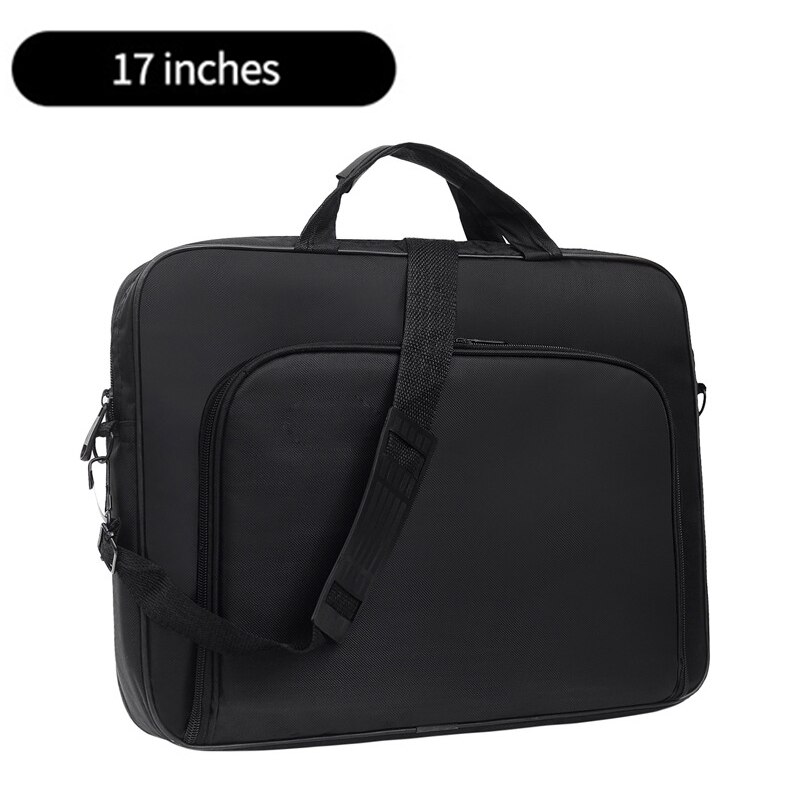 Bolsa para laptop masculina 15 17 visual, bolsa de mão para escritório empresarial, bolsa de ombro preta de nylon casual, bolsa de armazenamento de documentos xa260m: 17 inch