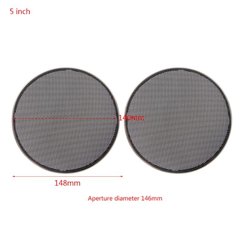 Sourcing Map 6.5 Zoll Lautsprecher Abdeckung - Schwarz, 165mm Durchmesser, Metall Gitter