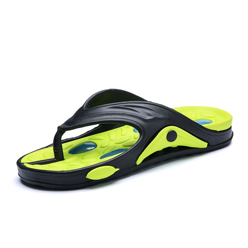 Herre sommer skridsikre flip-flops herre sandaler herre strandsko trend herre sko tå tidevandsmoppe gummi hjemmesko herre hjemmesko: Grøn / 45