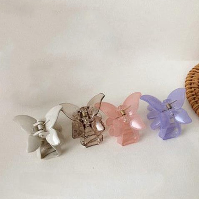 Butterfly hair clip grab ball akryl hode clip hår tilbehør kvinnelig hår clip head tilbehør