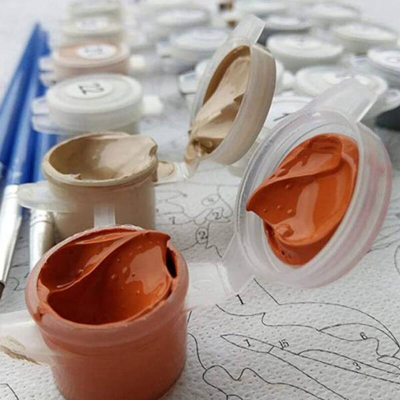 DIY Paint By Numbers Kit for Kids & Adults, Canvas Painting, Drawing Paintwork with Paintbrushes, Acrylic Paints