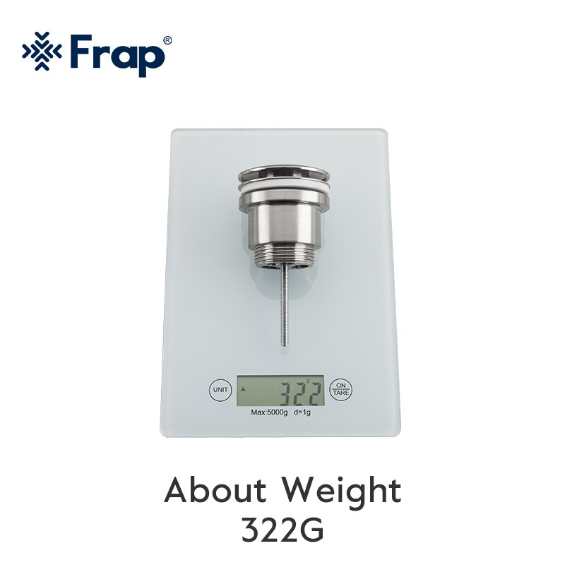 Frap Bathtub Drain Basin Sink Tap Drain Bath Overflow Hole Push Button Pop up Clack Waste Plug Kitchen Sinks Drains F62