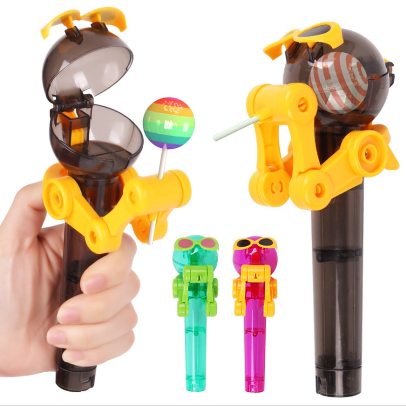 Creatieve Persoonlijkheid Speelgoed Lolly Houder Decompressie Speelgoed Lolly Robot Decompressie Snoep Speelgoed