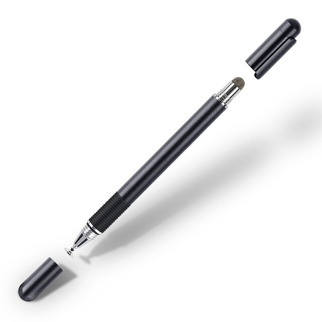 Universal 2 in 1 stylus penna ritplatta pennor kapacitiv skärm pekpenna för android mobiltelefon smart penna tillbehör: Svart penna