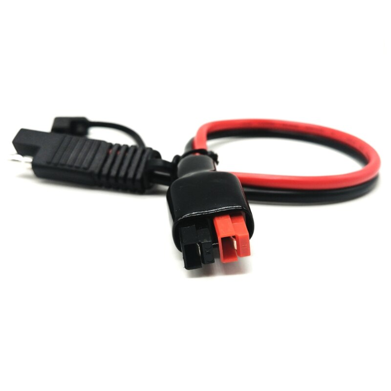 Waterproof and Dustproof Cover SAE Adapter SAE Connectors 12AWG Cable，for Pre-Wired RV Boat Charge Battery Solar Panel-30cm/11.8