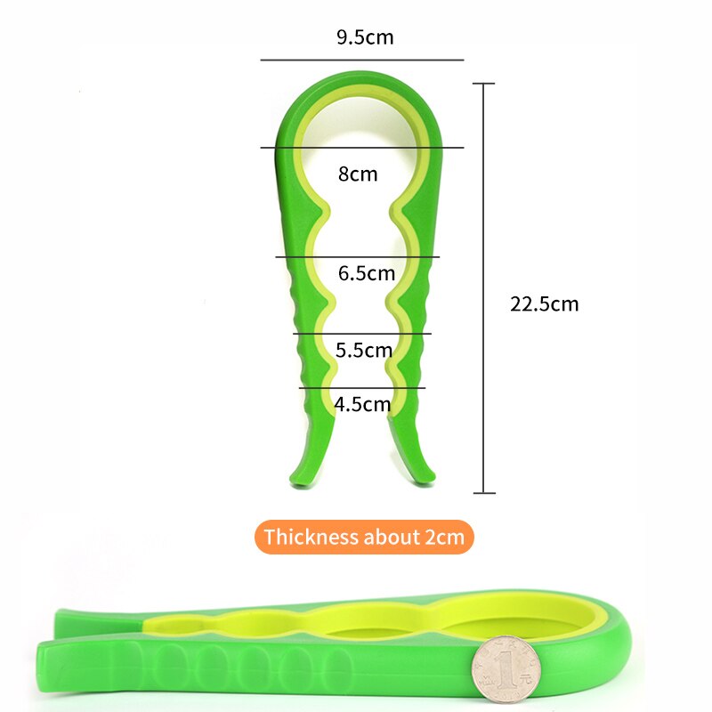 4 in 1 kalebasvormige deksel potopener schroefdop pot blikopener handmatige antislip draaidop flesopener keukengadget