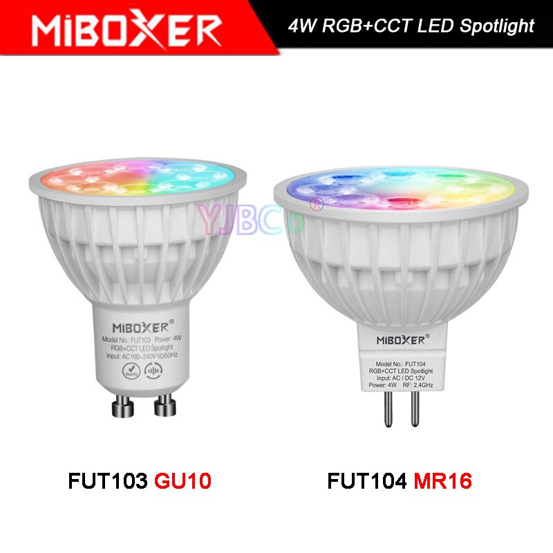 Miboxer E27 GU10 MR16 4W 5W 6W 9W 12W LED Spotlight RGB+CCT Smart Light Room decoration Blub 2.4G Remote/Phone APP/Voice control