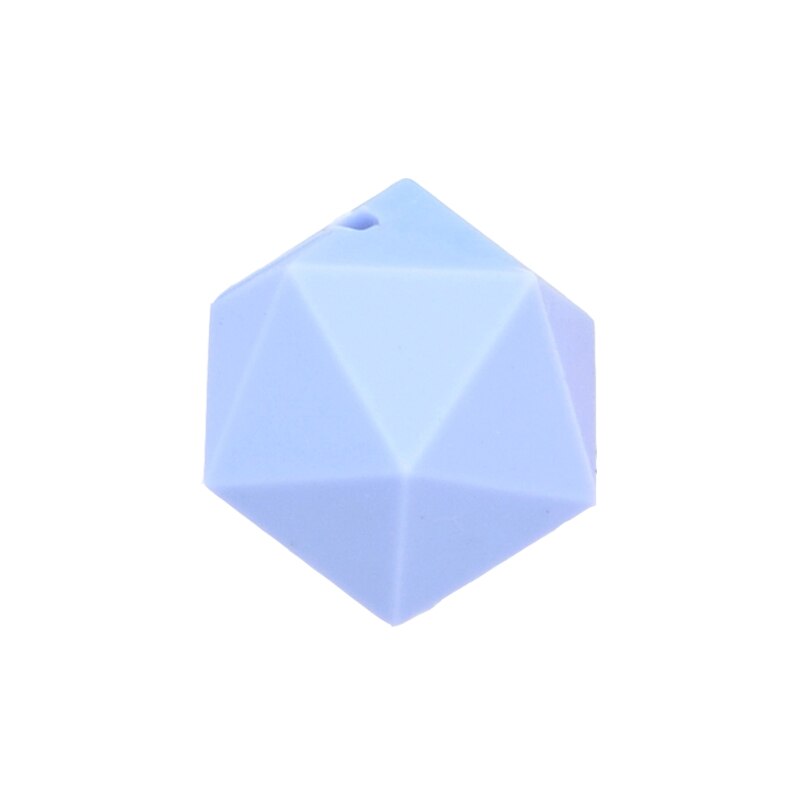LOFCA 10 części/partia kulki silikonowe do ząbkowanie naszyjnik biżuteria DIY koraliki Icosahedron lepiej niż sześciokąt: serenity
