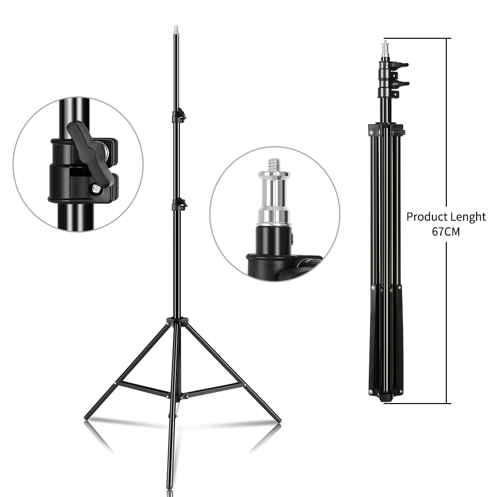 Professionale Regolabile 2M(79in) luce Del Basamento Del Treppiedi Con 1/4 Testa della Vite Per La Foto In Studio Flash Illuminazione Fotografica Softbox