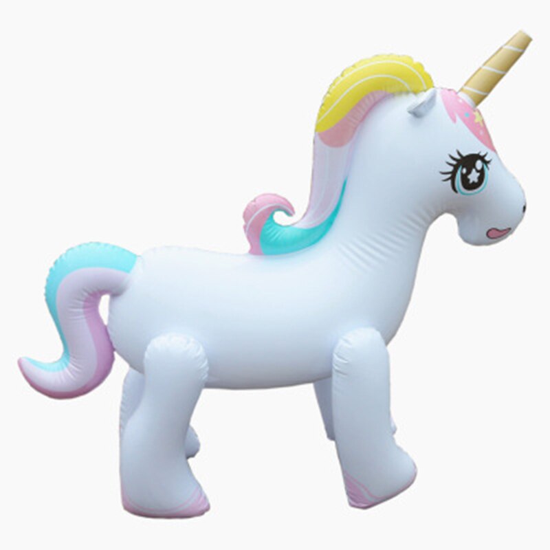 Vendita Calda 135 Centimetri Gonfiabile unicorno Acqua Nebulizzata Piscina Giocattoli di Nuoto Galleggiante Fontana Esterna spiaggia festa per Bambini Giocattoli di proprietà