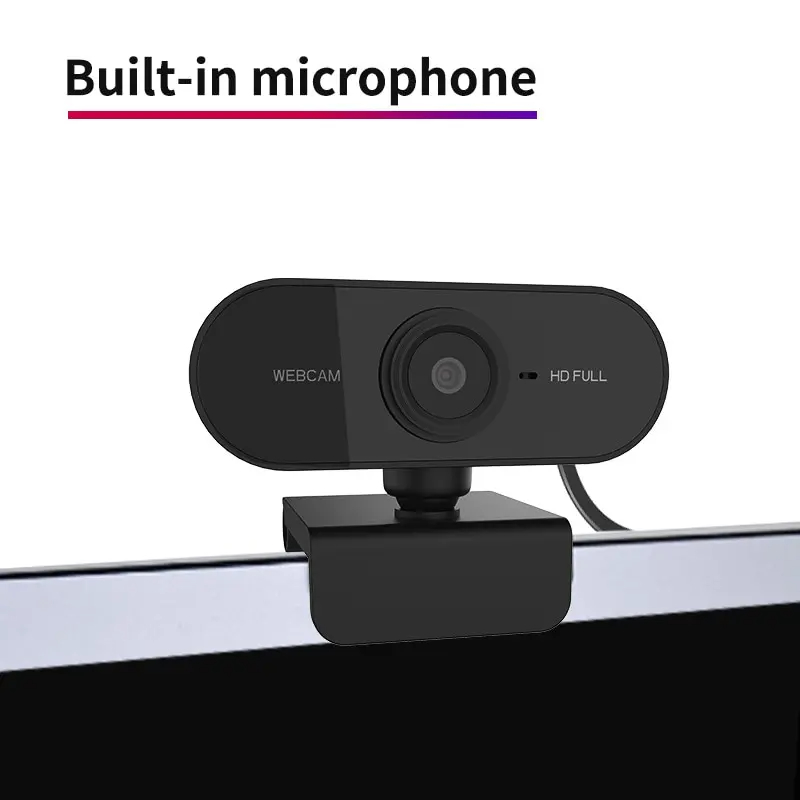Câmera 1080p hd computador hd usb câmera embutida microfone câmera de rede usb câmera web para trabalhar com microfone tripé