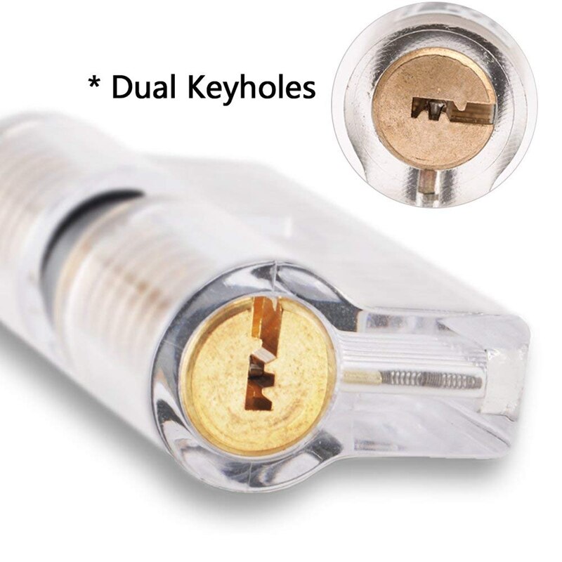 Practice Transparent Lock Pick Visible Training Skill Cutaway Inside Copper Padlock Tool For Locksmith